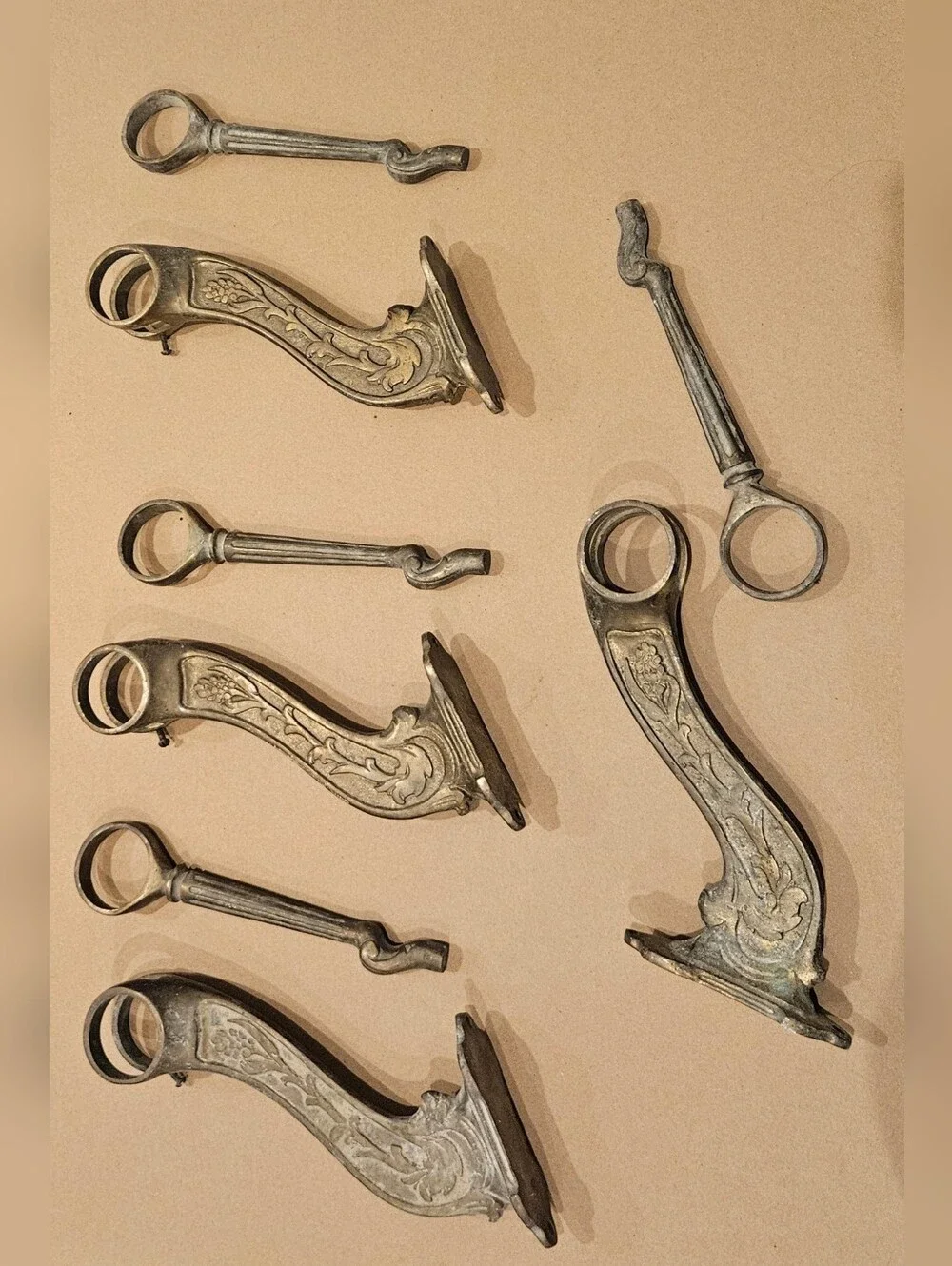 Antique Brass Victorian Bar Rail